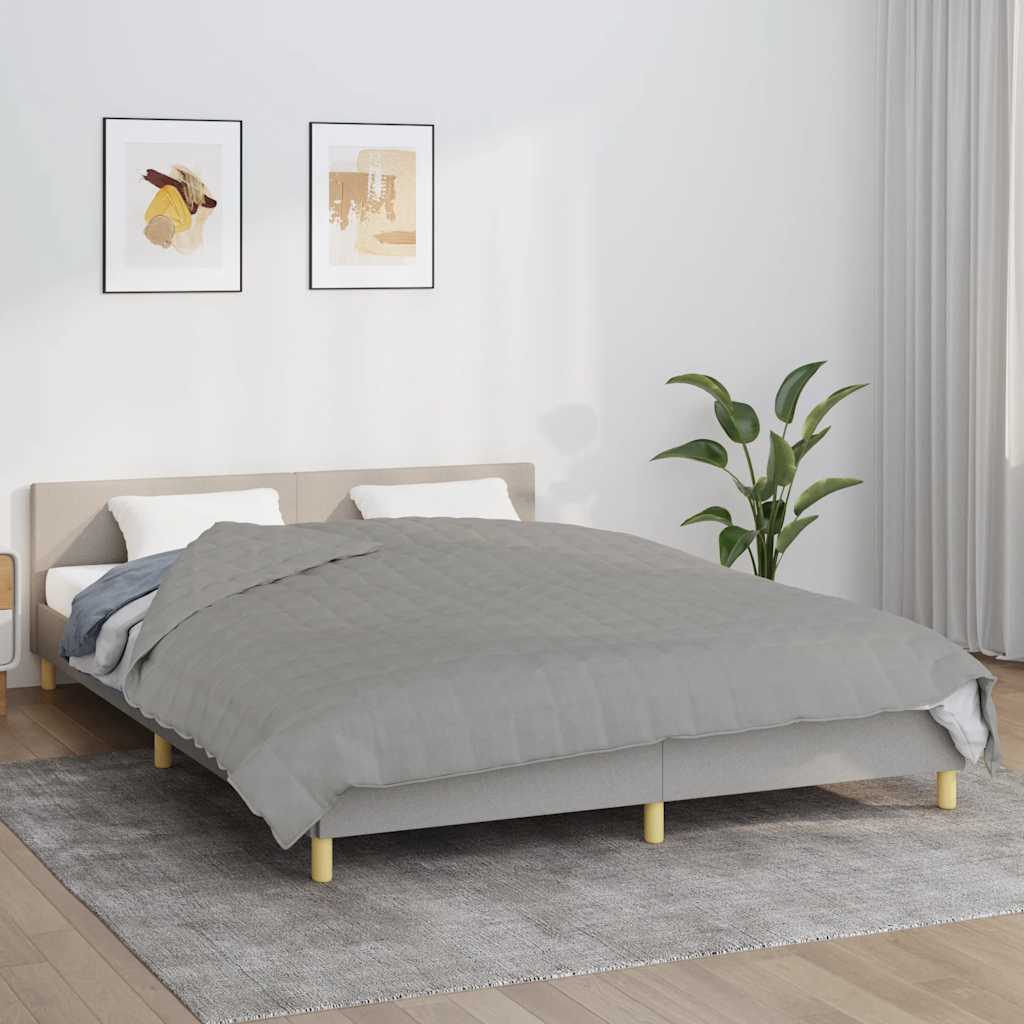 VIDAXL FAIBLAGE COUVERTURE 200X225 cm 9 kg de gris de tissu