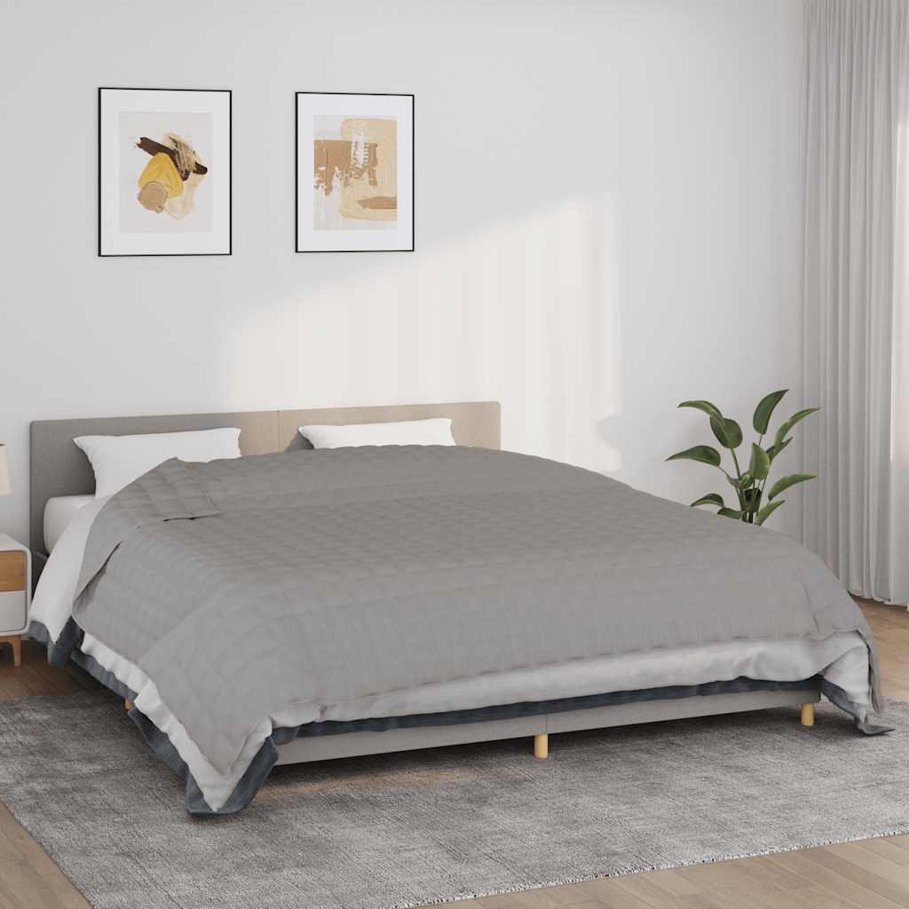 VIDAXL FAIBLAGE COUVERTURE 220X260 cm 15 kg de gris de tissu