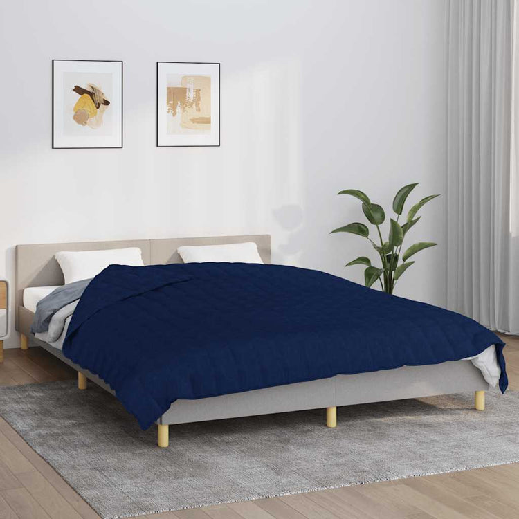 VIDAXL FAIBLAGE COUVERTURE 220X235 cm 11 kg de tissu bleu