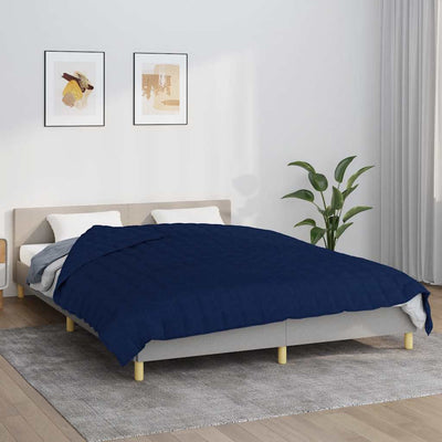 VIDAXL FAIBLAGE COUVERTURE 220X235 cm 15 kg de tissu bleu