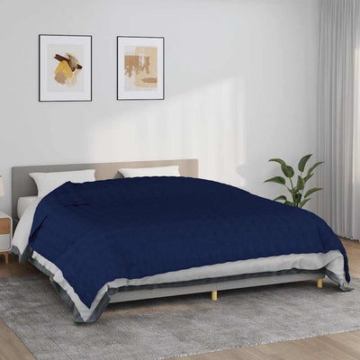VIDAXL FAIBLAGE COUVERTURE 220X260 cm 15 kg de tissu bleu