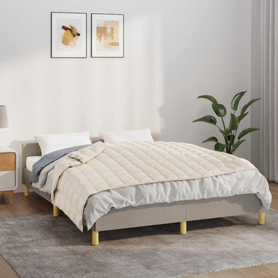 VIDAXL FAIBLAGE COUVERTURE 120x180 cm 9 kg Tissu léger Crème