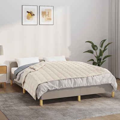 VIDAXL FAIBLAGE COUVERTURE 138X200 cm 6 kg de crème légère en tissu -colore