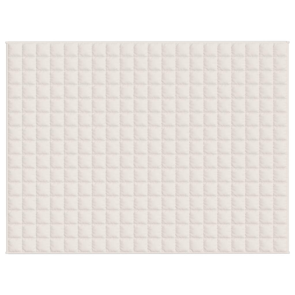 VIDAXL FAIBLAGE COUVERTURE 150x200 cm 7 kg Crème légère en tissu -colore