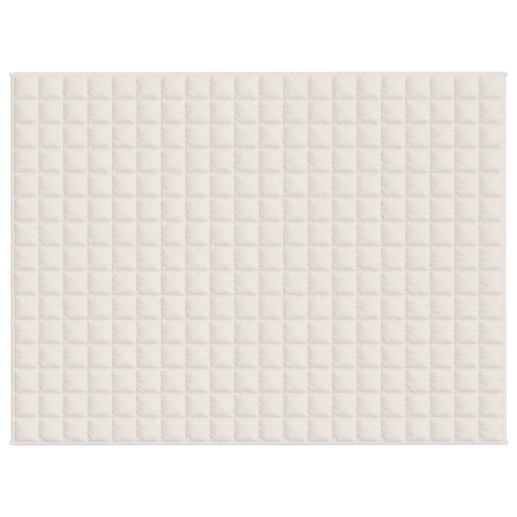 VIDAXL FAIBLAGE COUVERTURE 150x200 cm 7 kg Crème légère en tissu -colore