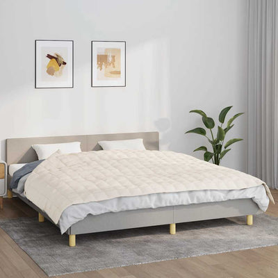VIDAXL FAIBLAGE COUVERTURE 155X220 CM 7 kg Tissu Light Cream -Colored