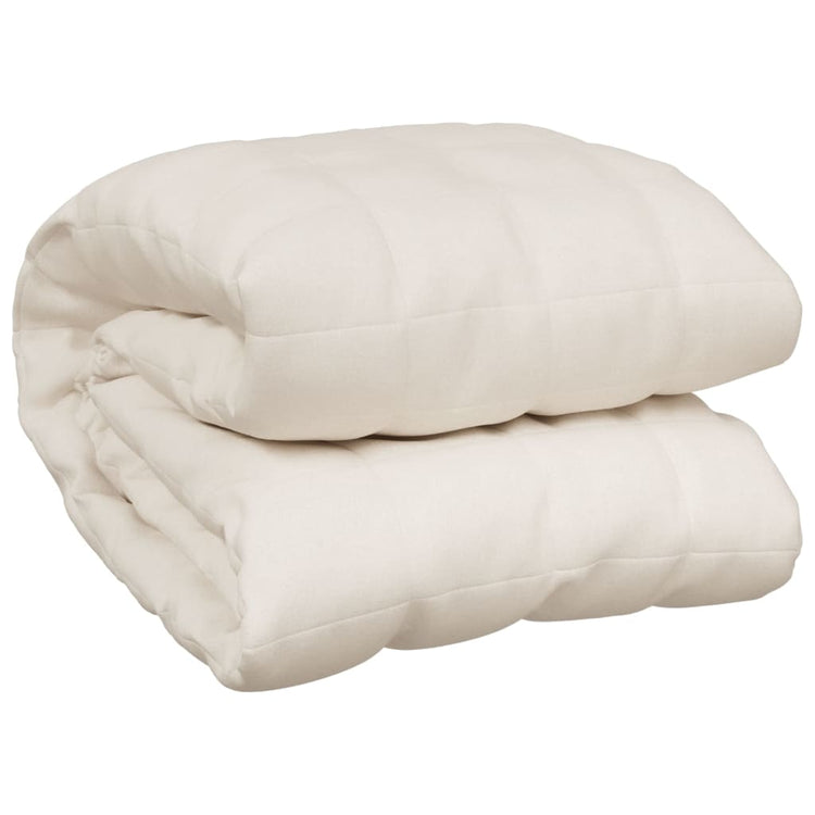 VIDAXL FAIBLAGE COUVERTURE 155X220 cm 11 kg Tissu léger Crème