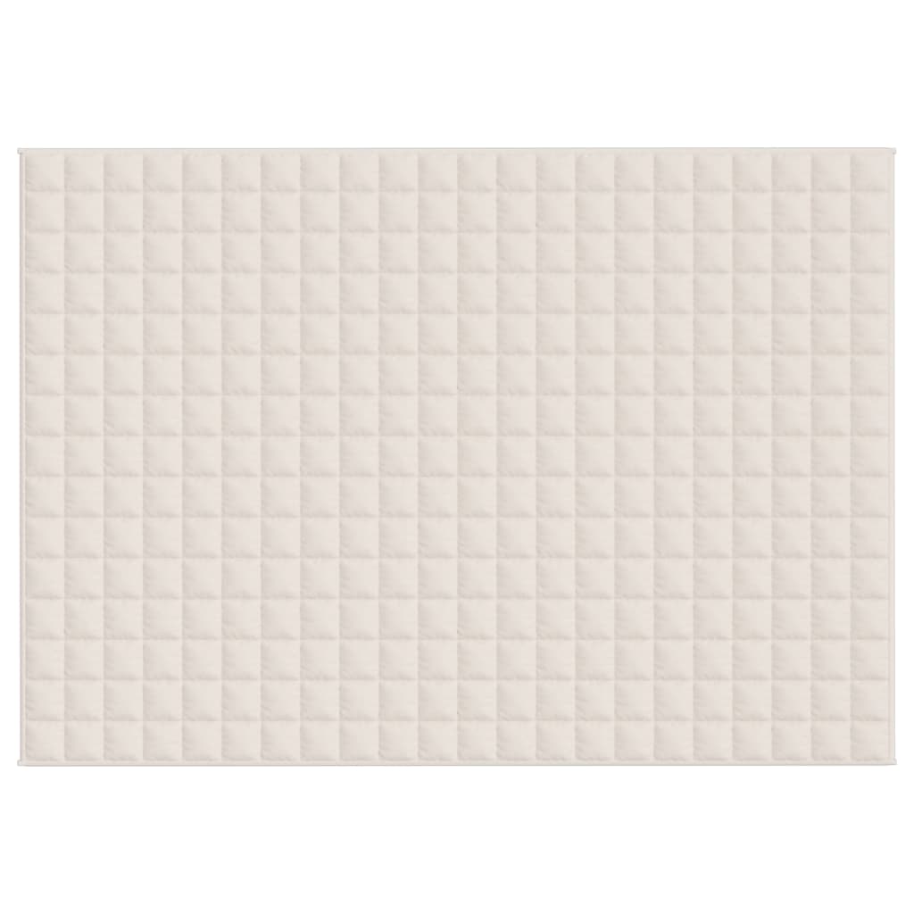 VIDAXL FAIBLAGE COUVERTURE 155X220 cm 11 kg Tissu léger Crème