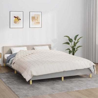 Vidaxl Faibleage Couverture 200x200 cm 9 kg de crème légère en tissu -colore