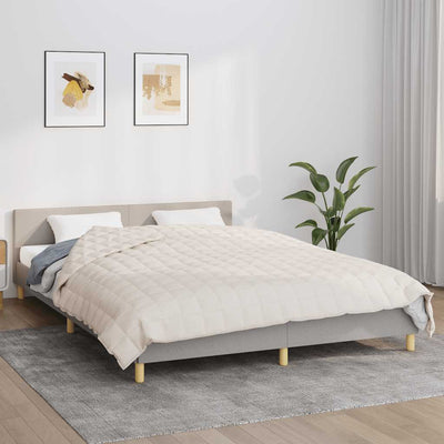 VIDAXL FAIBLAGE COUVERTURE 200x200 cm 13 kg de crème légère en tissu -colore