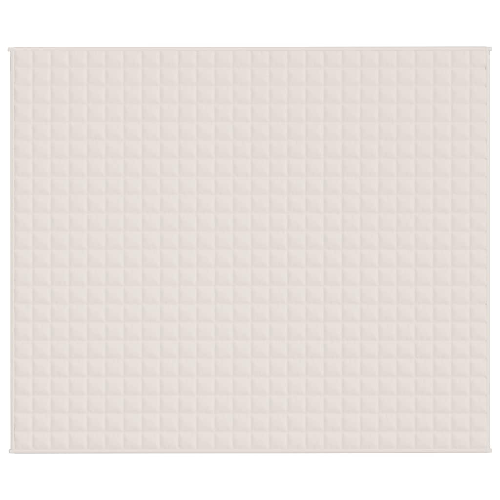 VIDAXL FAIBLAGE COUVERTURE 220X260 CM 15 kg Crème légère en tissu -colore