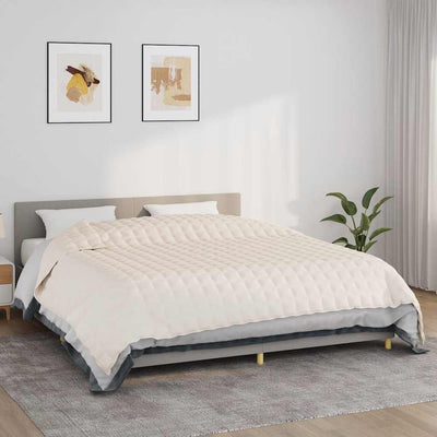 VIDAXL FAIBLAGE COUVERTURE 220X260 CM 15 kg Crème légère en tissu -colore