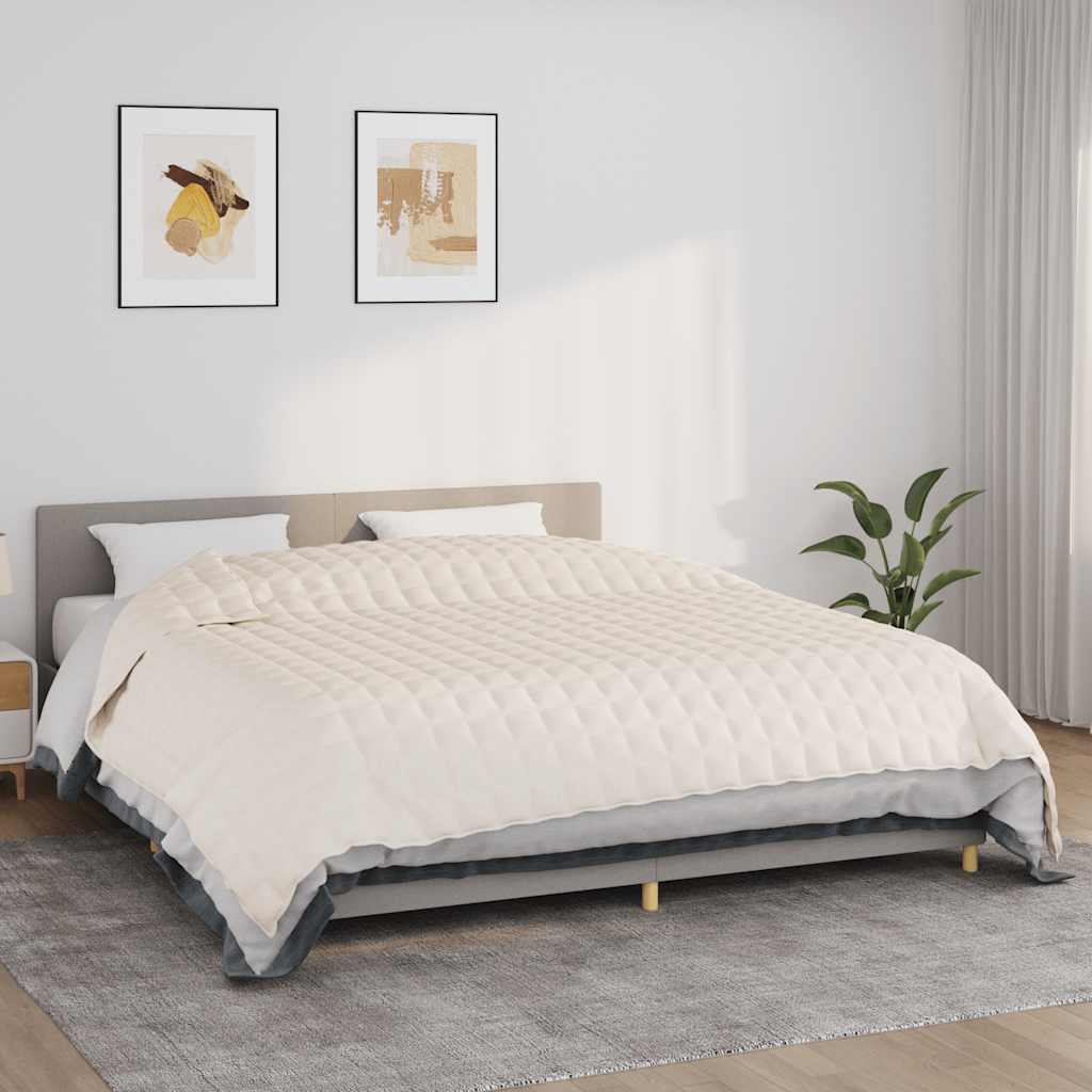 VIDAXL FAIBLAGE CAVENET 235X290 CM 15 kg Tissu Light Cream -Colored