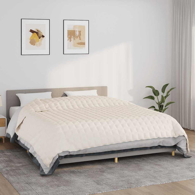 VIDAXL FAIBLAGE CAVENET 235X290 CM 15 kg Tissu Light Cream -Colored