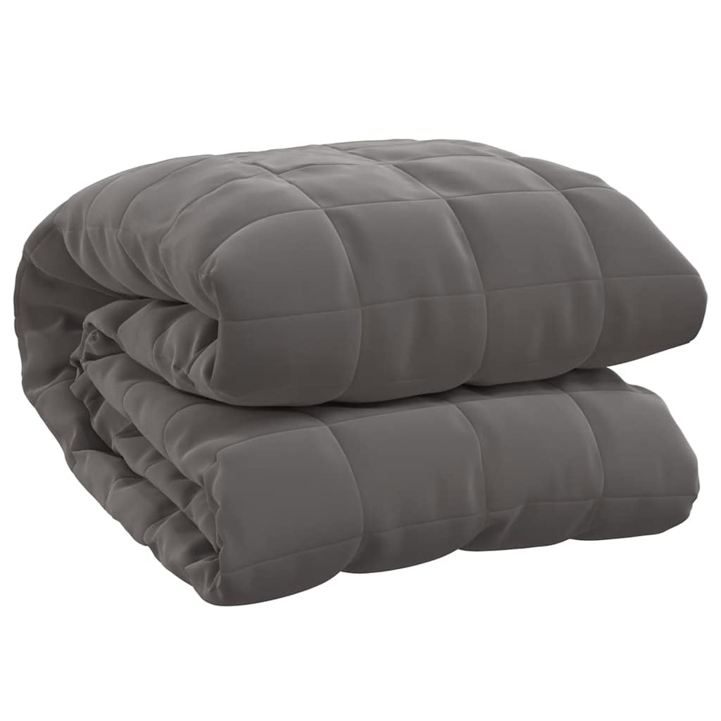 VIDAXL FAIBLAGE COUVERTURE 155X220 cm 11 kg tissu gris