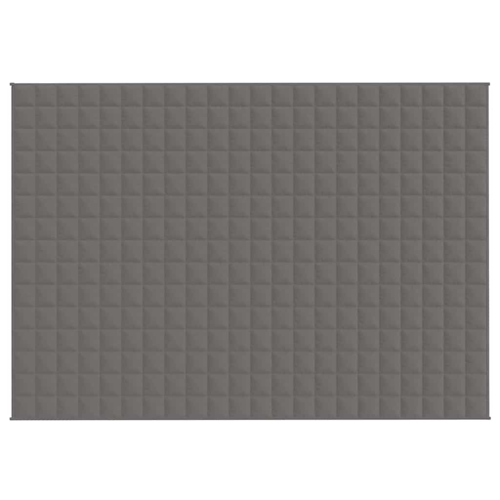 VIDAXL FAIBLAGE COUVERTURE 155X220 cm 11 kg tissu gris