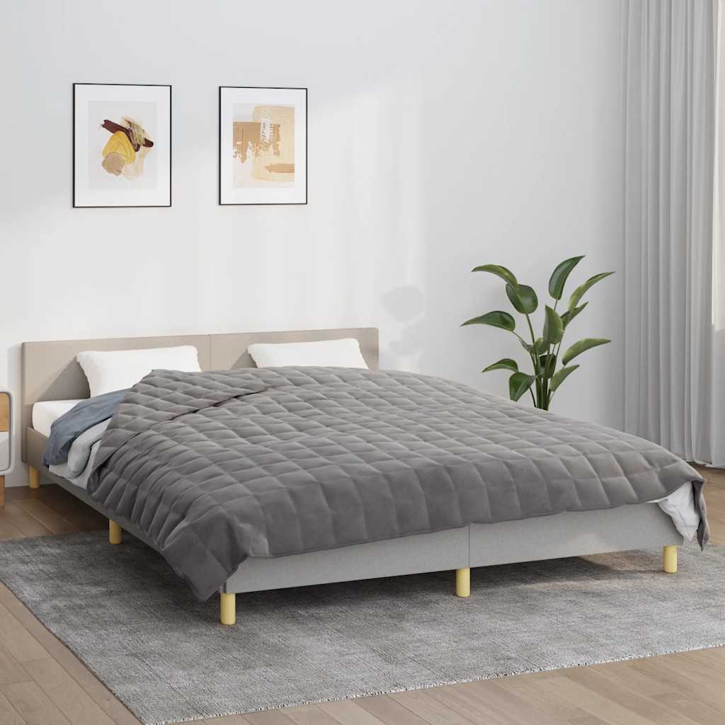 VIDAXL FAIBLAGE COUVERTURE 200X200 cm 13 kg de gris de tissu