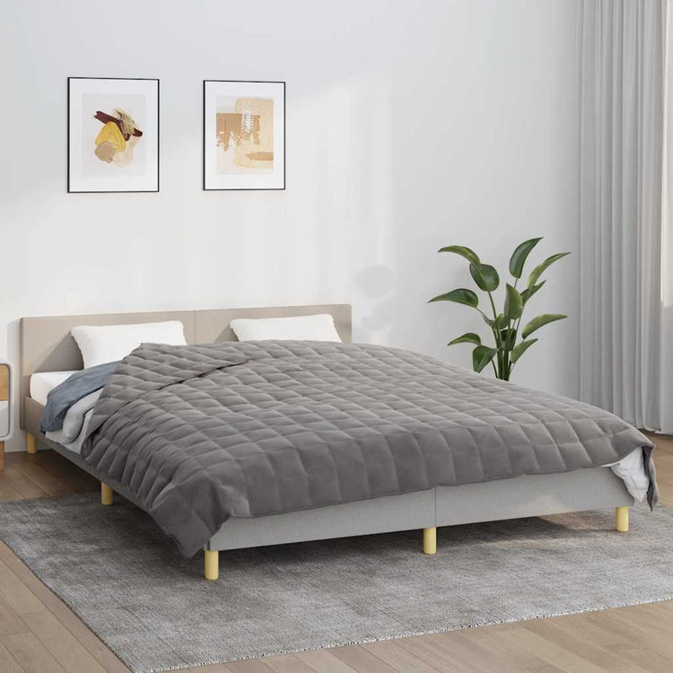VIDAXL FAIBLAGE COUVERTURE 200X200 cm 13 kg de gris de tissu