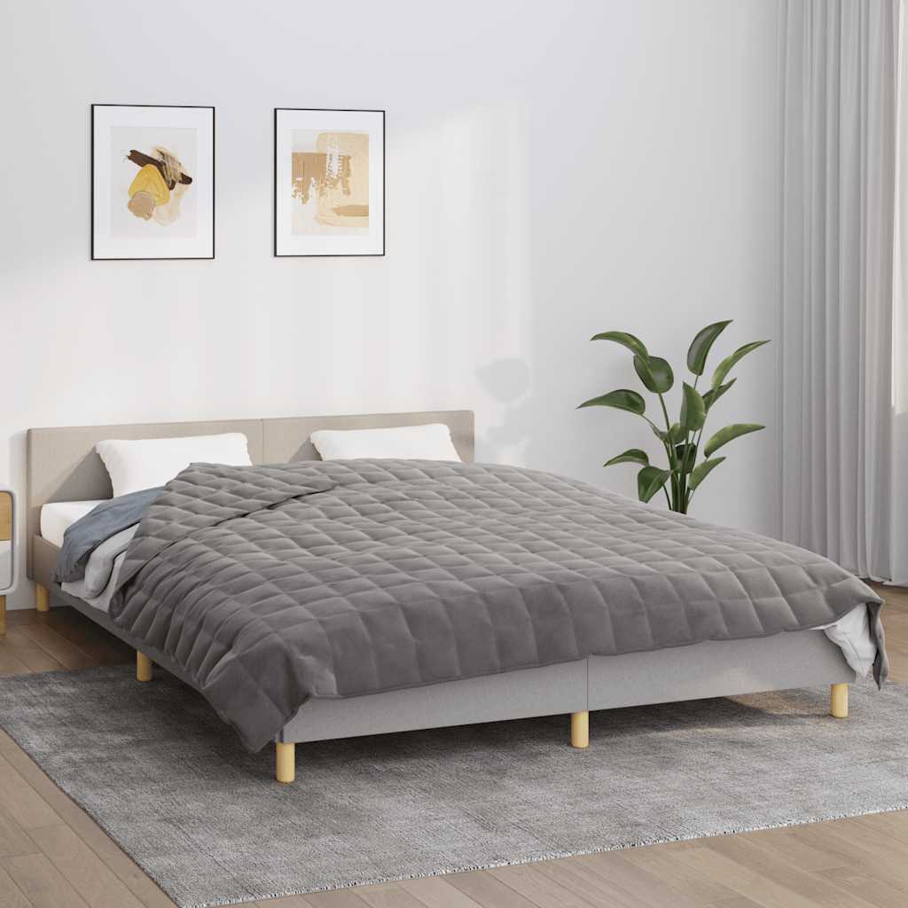 VIDAXL FAIBLAGE COUVERTURE 220X235 cm 11 kg tissu gris