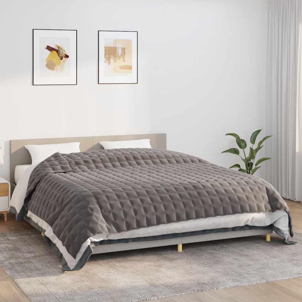 VIDAXL FAIBLAGE COUVERTURE 235x290 cm 11 kg tissu gris