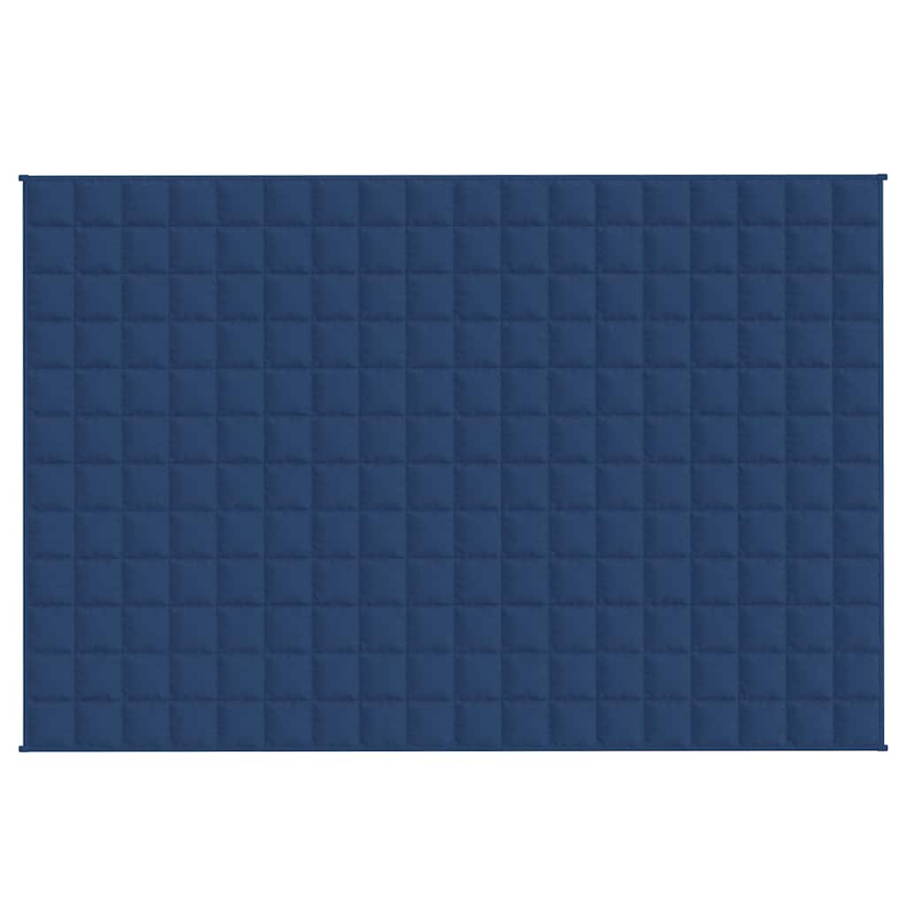 VIDAXL FAIBLAGE COUVERTURE 120x180 cm 9 kg de tissu bleu