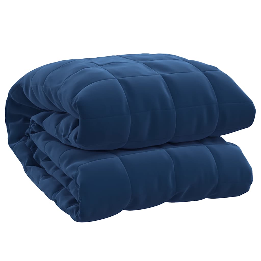 VIDAXL FAIBLAGE COUVERTURE 155X220 cm 7 kg de tissu bleu