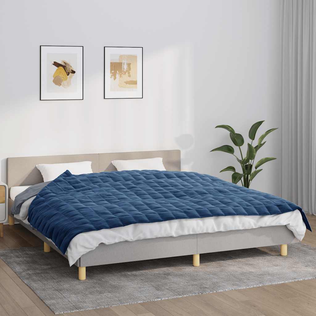 VIDAXL FAIBLAGE COUVERTURE 155X220 cm 7 kg de tissu bleu