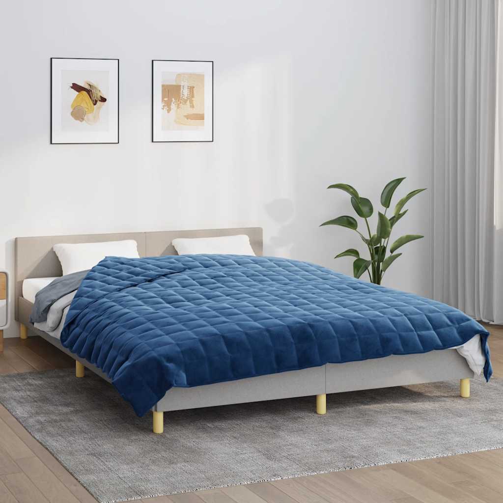 Vidaxl Faibleage Couverture 200x225 cm 13 kg de tissu bleu