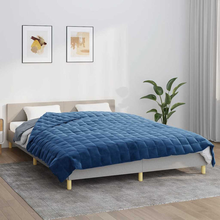 Vidaxl Faibleage Couverture 200x225 cm 13 kg de tissu bleu