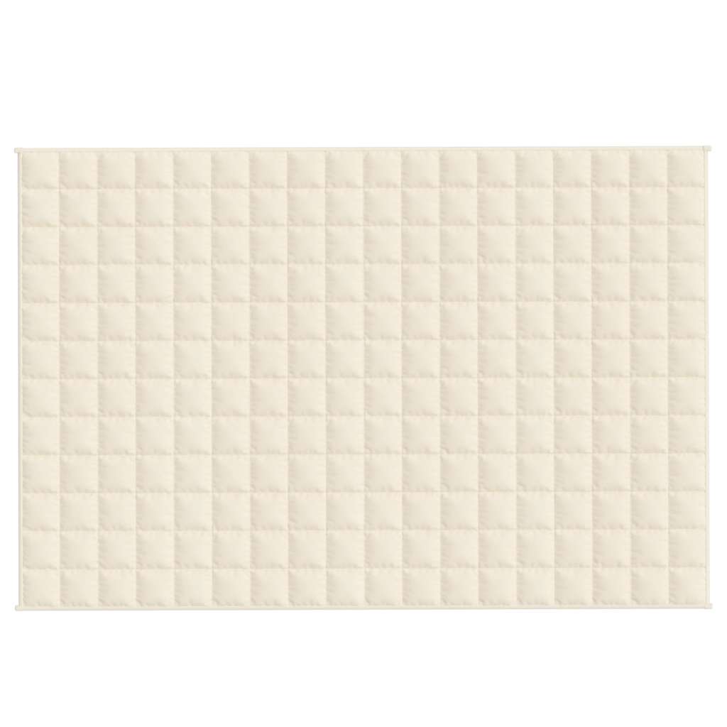 VIDAXL FAIBLAGE COUVERTURE 120x180 cm 9 kg Tissu léger Crème