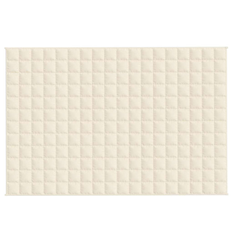 VIDAXL FAIBLAGE COUVERTURE 120x180 cm 9 kg Tissu léger Crème