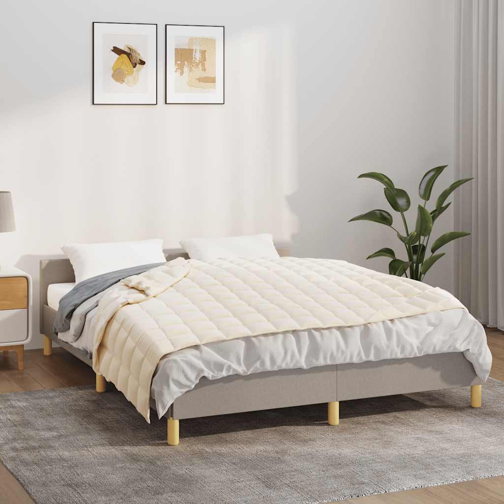 VIDAXL FAIBLAGE COUVERTURE 120x180 cm 9 kg Tissu léger Crème