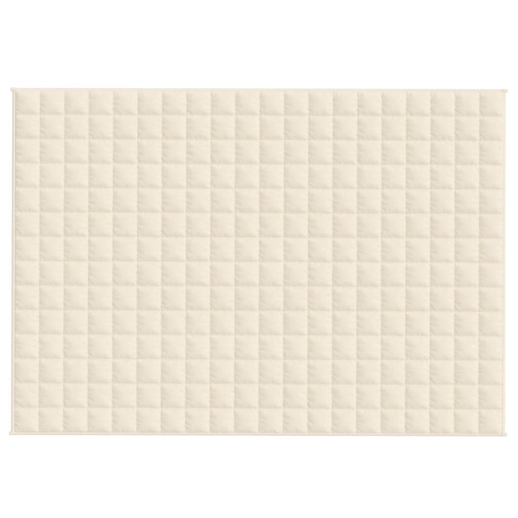 VIDAXL FAIBLAGE COUVERTURE 138X200 cm 6 kg de crème légère en tissu -colore