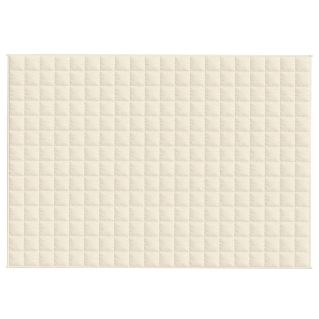 VIDAXL FAIBLAGE COUVERTURE 138x200 cm 10 kg Tissu léger Crème