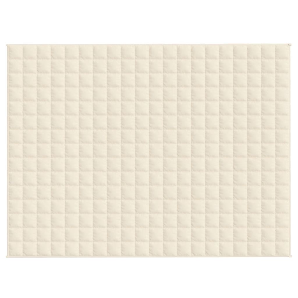 VIDAXL FAIBLAGE COUVERTURE 150x200 cm 7 kg Crème légère en tissu -colore