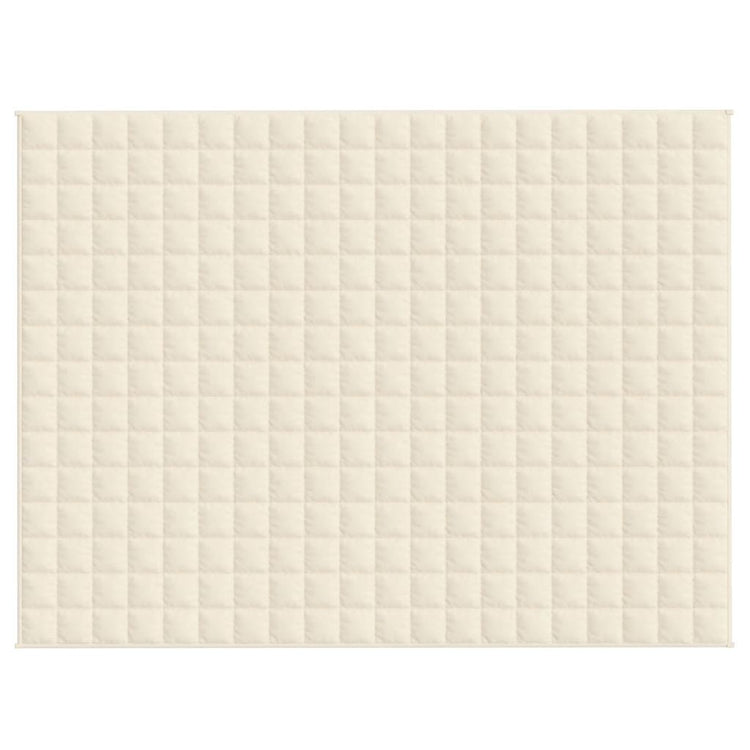 VIDAXL FAIBLAGE COUVERTURE 150x200 cm 7 kg Crème légère en tissu -colore