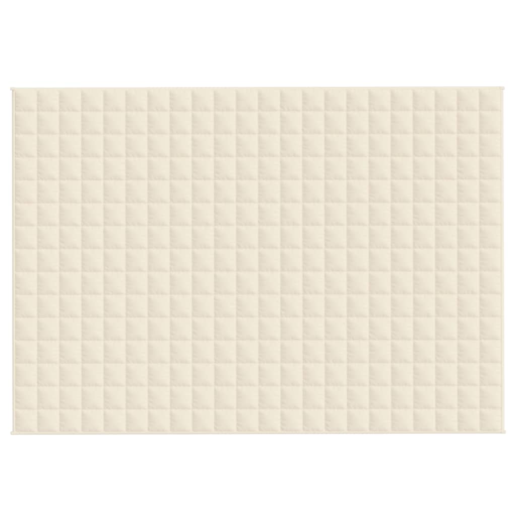VIDAXL FAIBLAGE COUVERTURE 155X220 CM 7 kg Tissu Light Cream -Colored