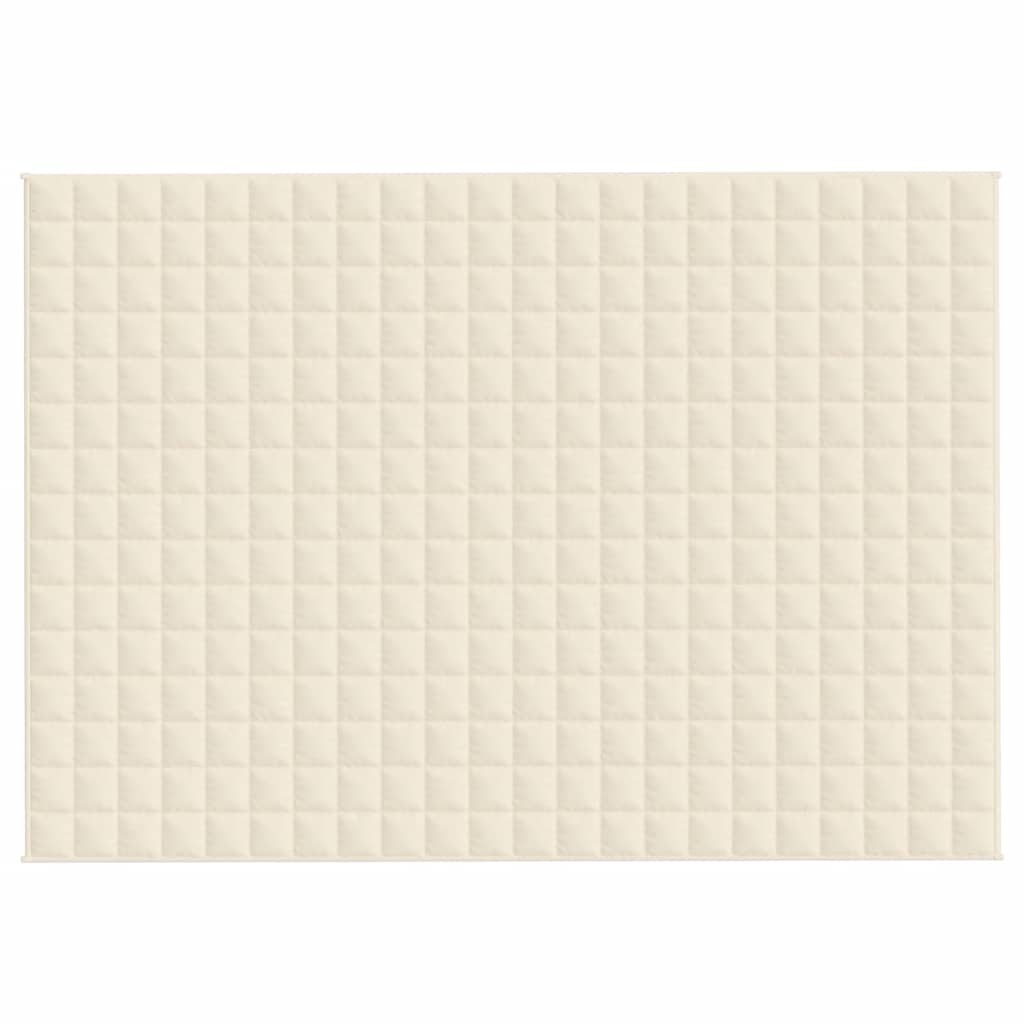 VIDAXL FAIBLAGE COUVERTURE 155X220 cm 11 kg Tissu léger Crème