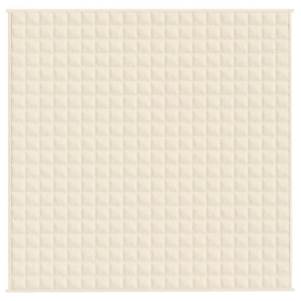 VIDAXL FAIBLAGE COUVERTURE 200x200 cm 13 kg de crème légère en tissu -colore