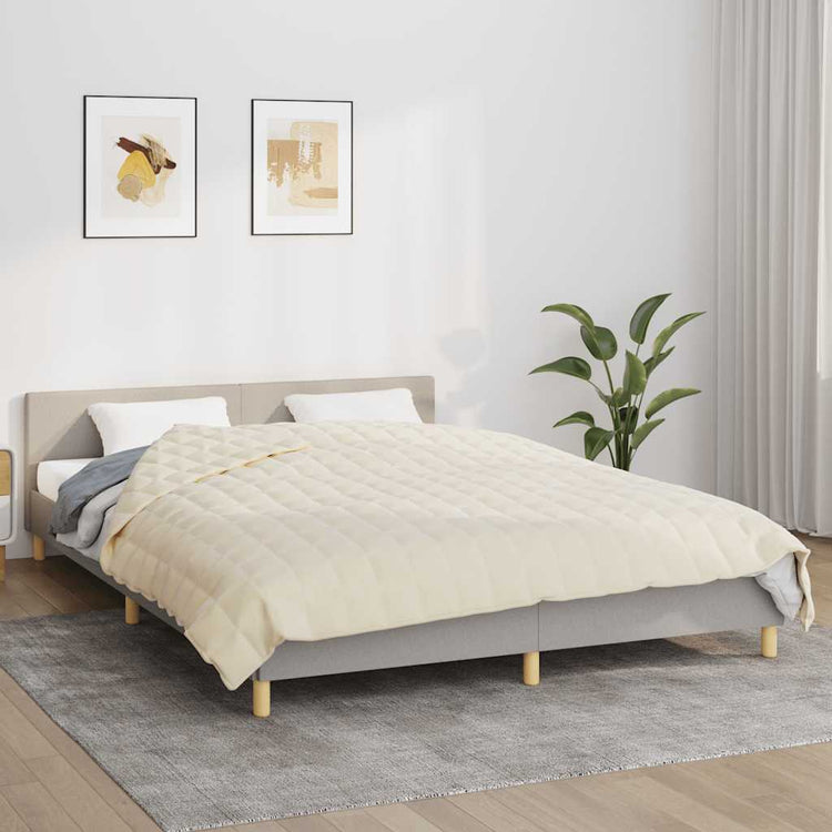 VIDAXL FAIBLAGE COUVERTURE 200x200 cm 13 kg de crème légère en tissu -colore