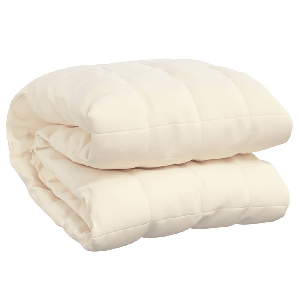 VIDAXL FAIBLAGE COUVERTURE 220X235 cm 11 kg Tissu léger Crème
