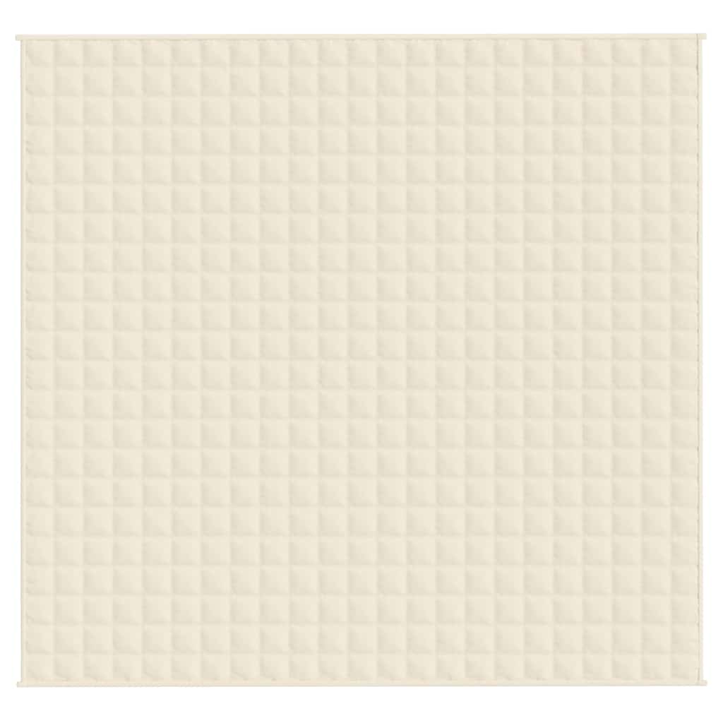 VIDAXL FAIBLAGE COUVERTURE 220X235 cm 11 kg Tissu léger Crème