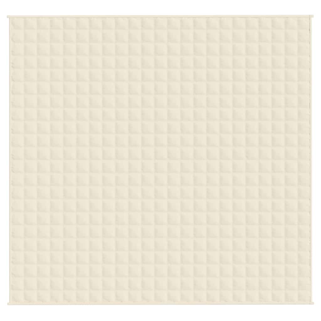 VIDAXL FAIBLAGE COUVERTURE 220X235 cm 15 kg de crème légère en tissu -colore