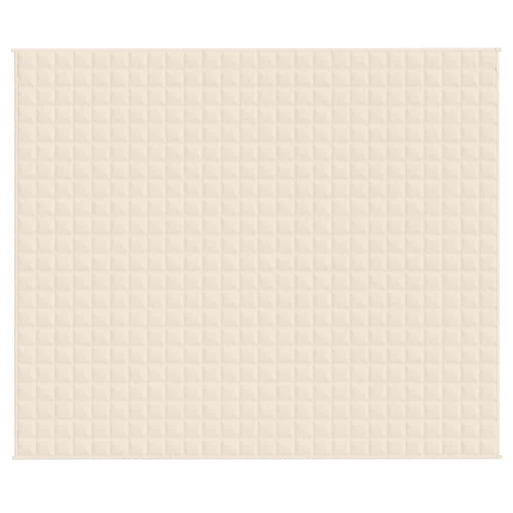 VIDAXL FAIBLAGE COUVERTURE 220X260 cm 11 kg Tissu léger Crème