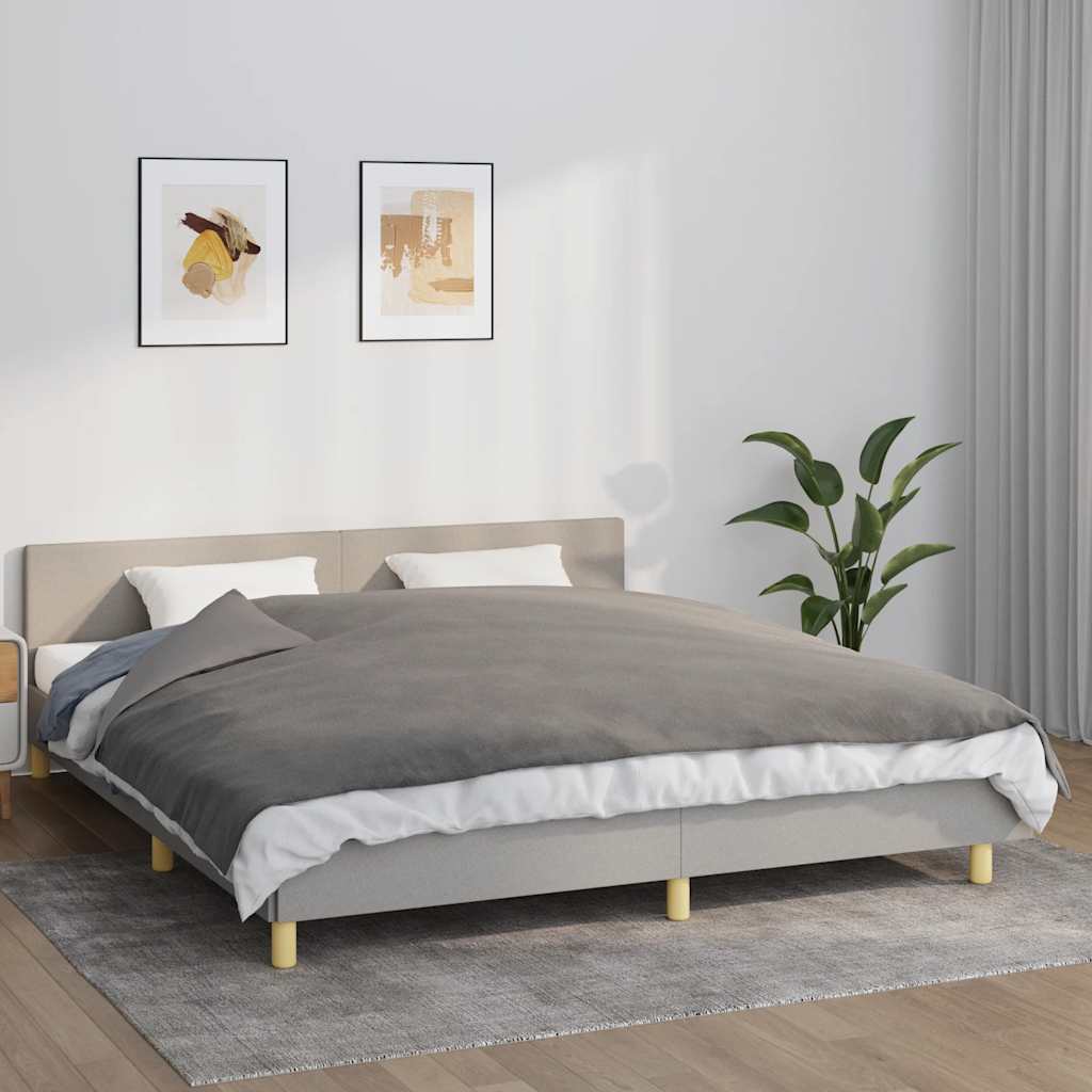 VIDAXL COUVERTURE DE FAIBLAGE AVEC COUVERTURE 155X220 CM 7 kg Fabric Gris