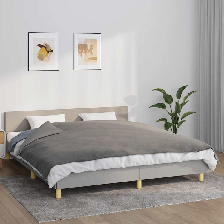 VIDAXL COUVERTURE DE FAIBLAGE AVEC COUVERTURE 155X220 CM 7 kg Fabric Gris