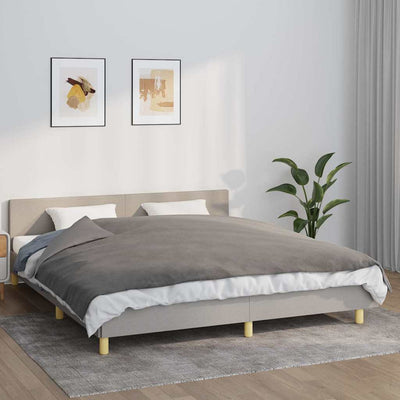 VIDAXL COUVERTURE DE FAIBLAGE AVEC COUVERTURE 155X220 CM 11 kg Fabric Gris