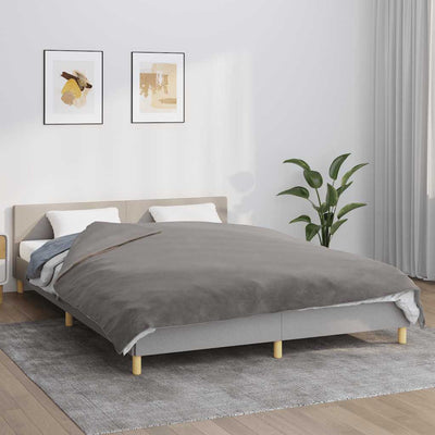 VIDAXL COUVERTURE DE FAIBLAGE AVEC COUVERTURE 200X200 CM 13 kg Fabric Gray