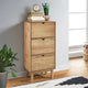 Armoire à chaussures vidaxl otta 3 tiroirs en pin massif