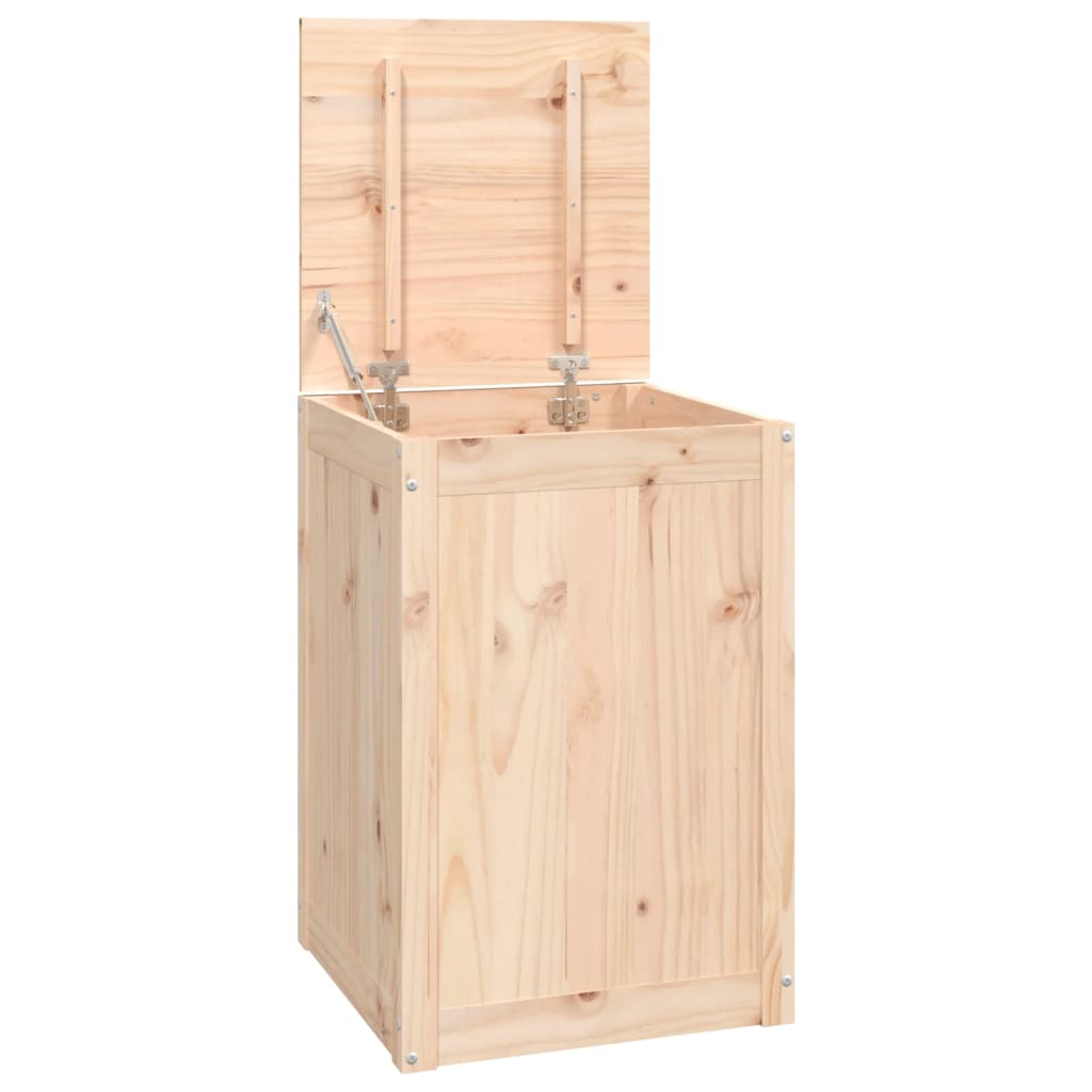 Panier à laverie Vidaxl 44x44x66 cm Pine solide